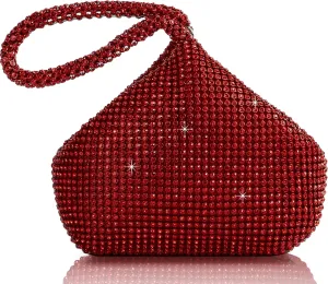 BABEYOND Women's Rhinestone Clutch Evening Bags Sparkly Glitter Triangle Purse for 1920s Party Prom Wedding