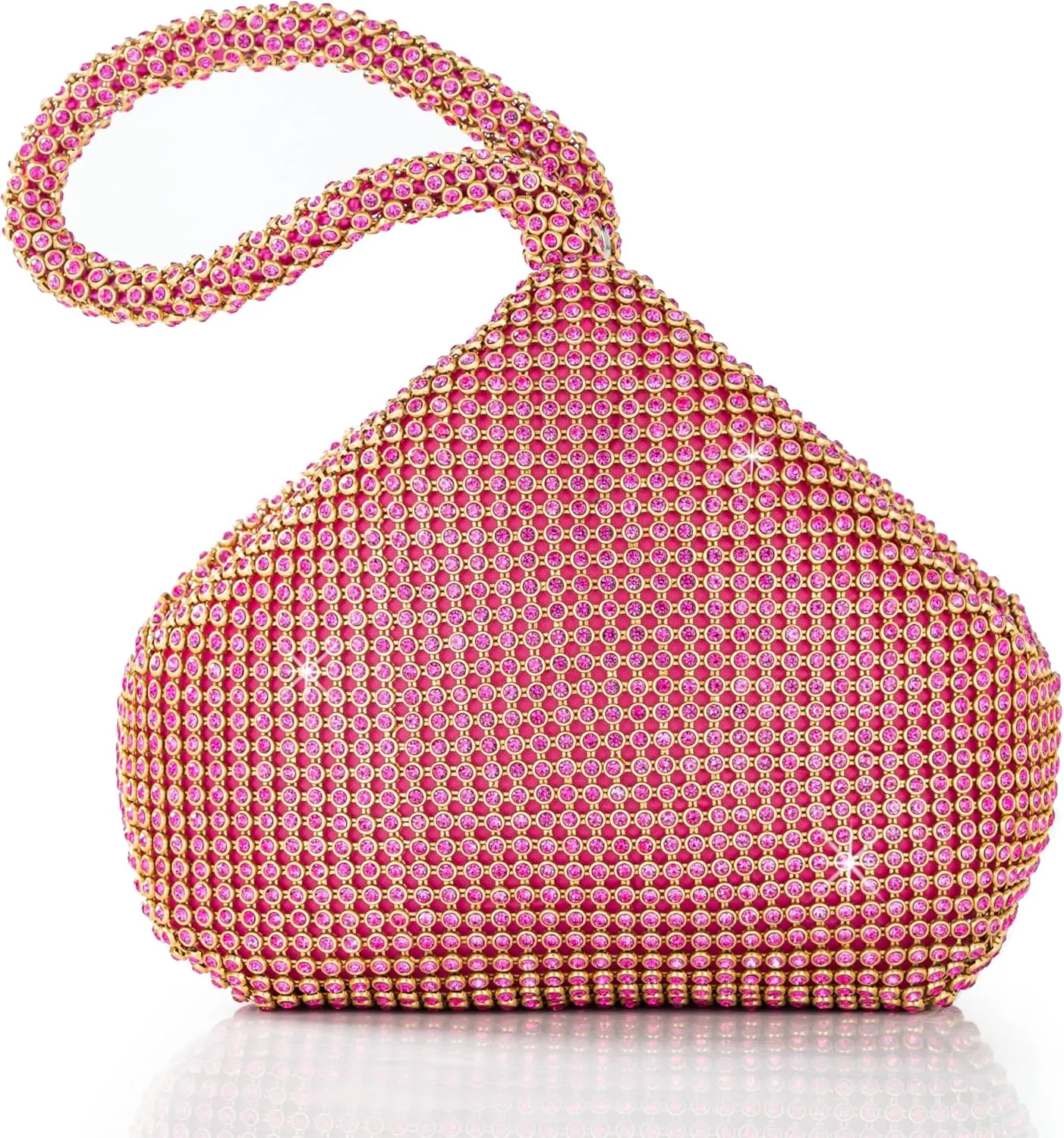 BABEYOND Women's Rhinestone Clutch Evening Bags Sparkly Glitter Triangle Purse for 1920s Party Prom Wedding