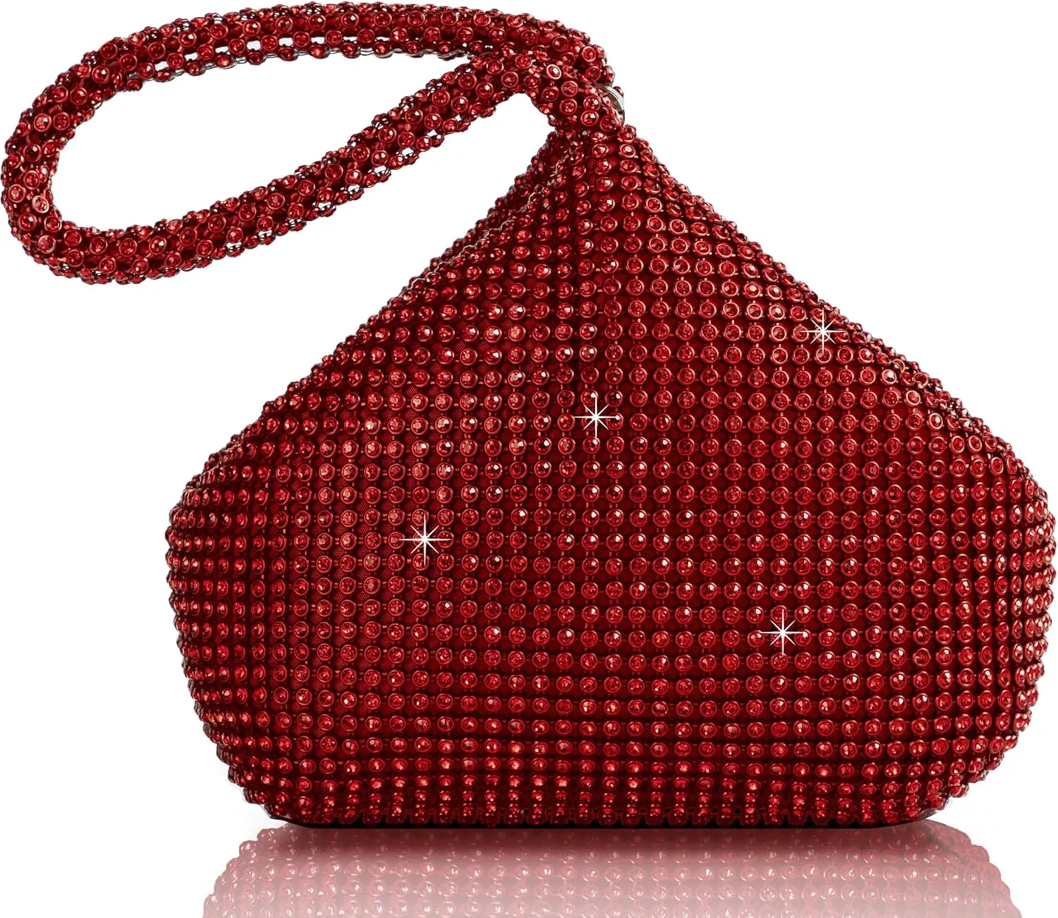 BABEYOND Women's Rhinestone Clutch Evening Bags Sparkly Glitter Triangle Purse for 1920s Party Prom Wedding