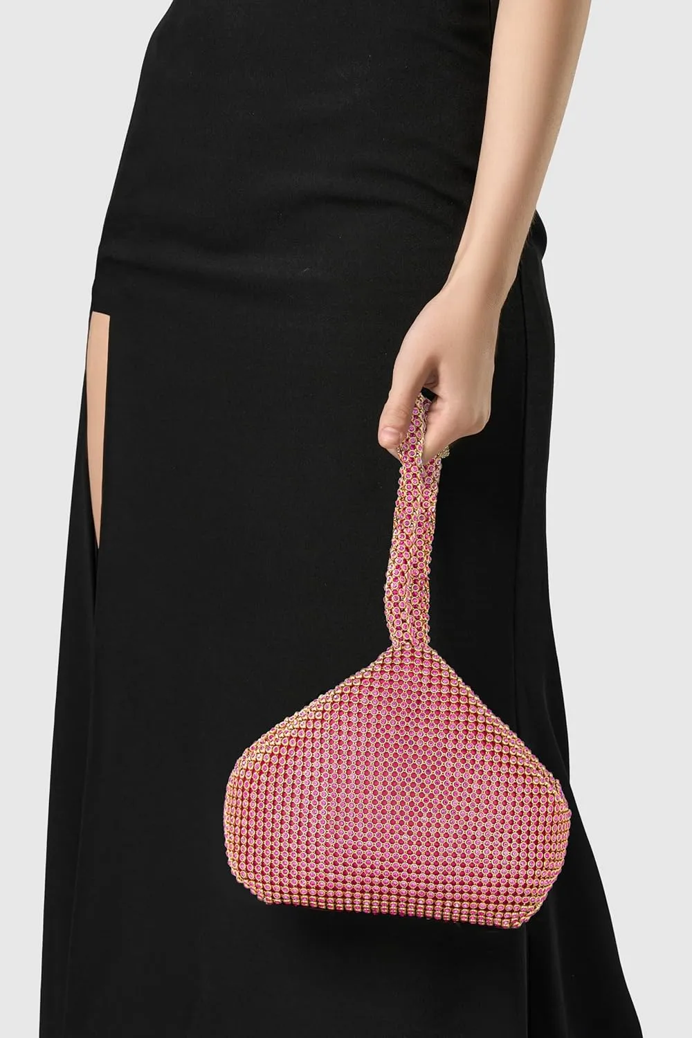 BABEYOND Women's Rhinestone Clutch Evening Bags Sparkly Glitter Triangle Purse for 1920s Party Prom Wedding