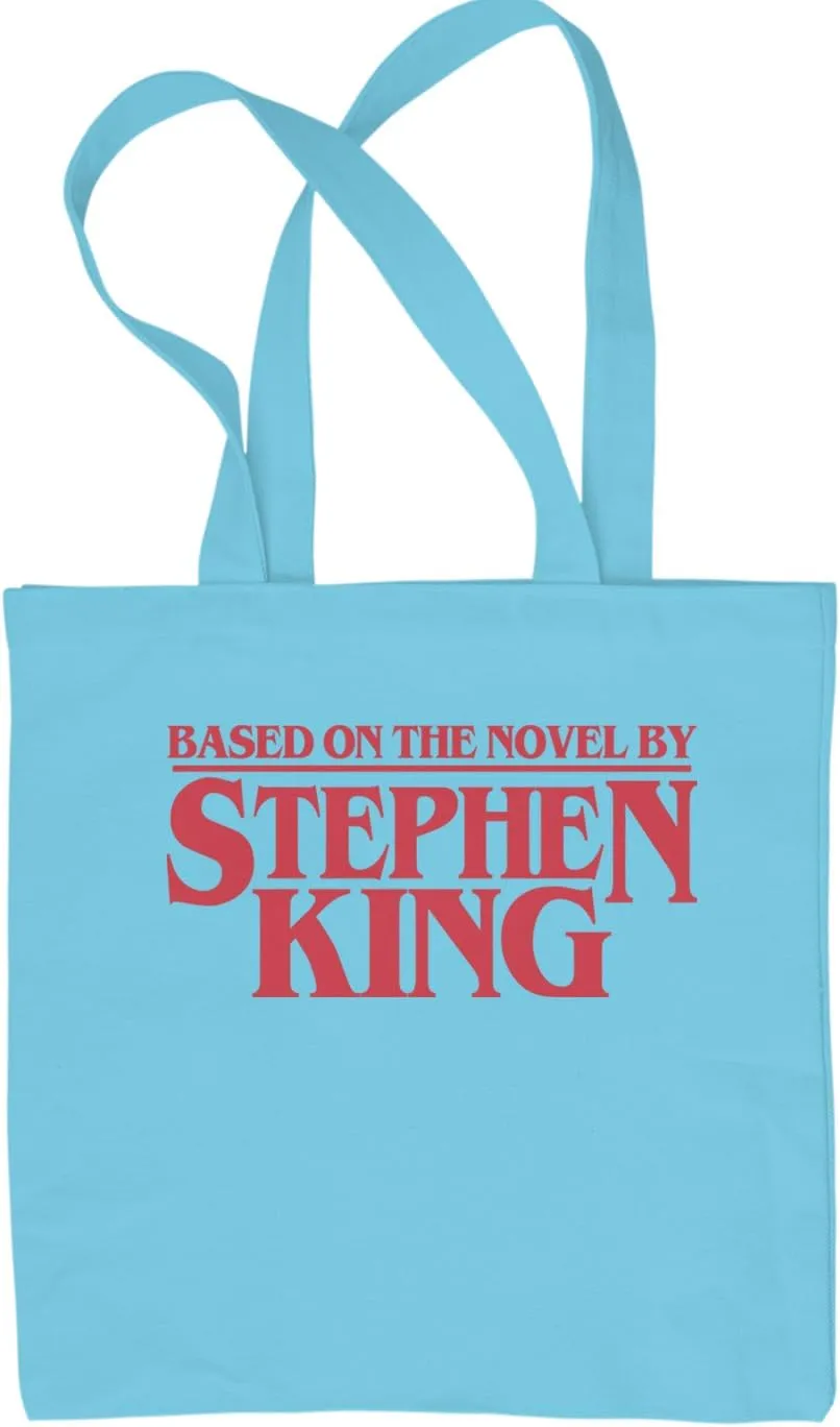 Based On The Novel By Stephen King Reusable Shopping Tote Bag, Durable Cotton Canvas, Eco-Friendly and Spacious