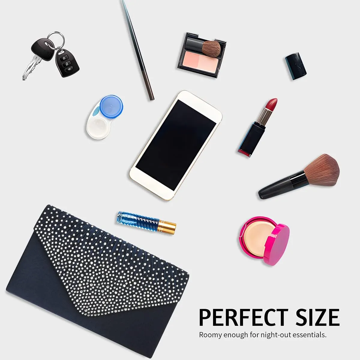 BBjinronjy Clutch Purses for Women Evening Bag Formal Rhinestone Handbags for Wedding Party Cocktail Prom Dinner