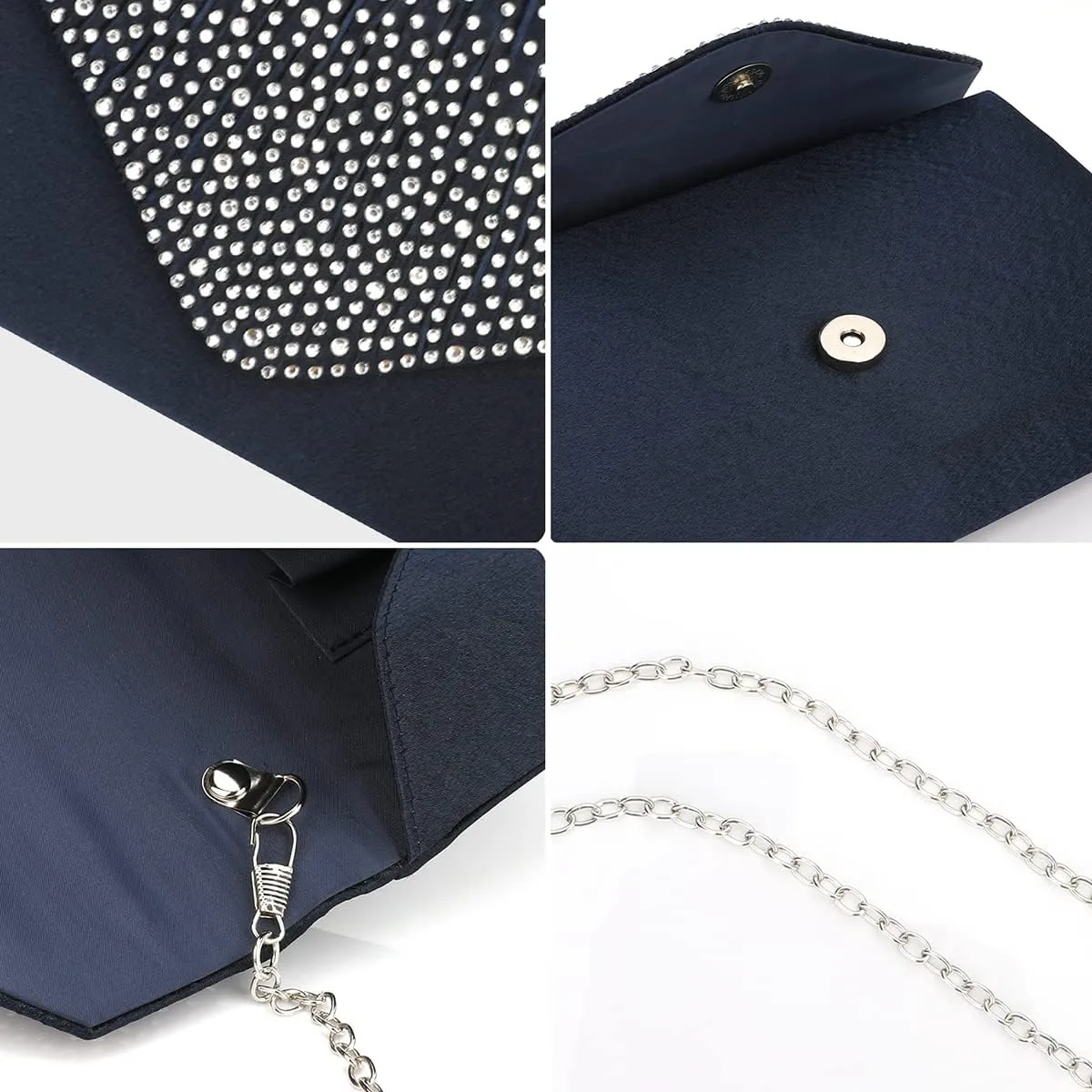 BBjinronjy Clutch Purses for Women Evening Bag Formal Rhinestone Handbags for Wedding Party Cocktail Prom Dinner