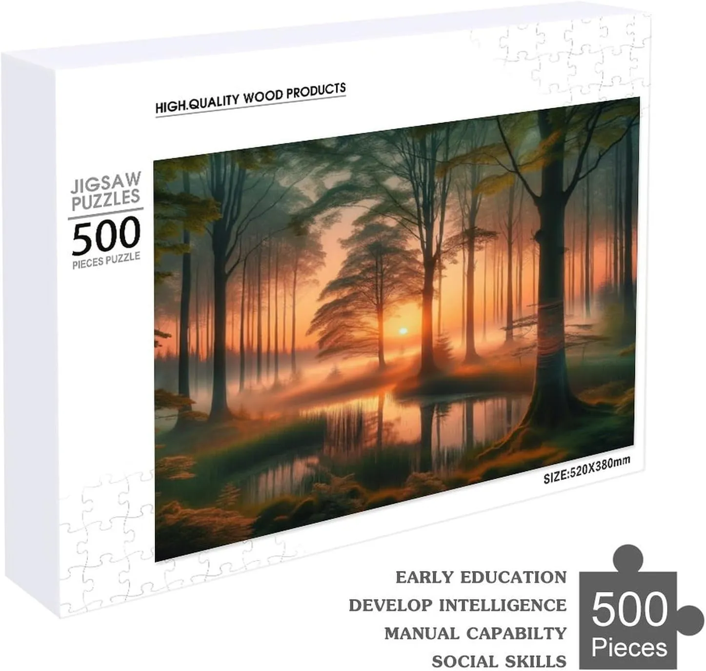 Beautiful Exotic Colorful Fish Jigsaw Puzzles for Adults and Kids 500 Pieces Puzzles Educational Games Gift for Elders Family Friend Gift for Women Men 20.5x15 Inch