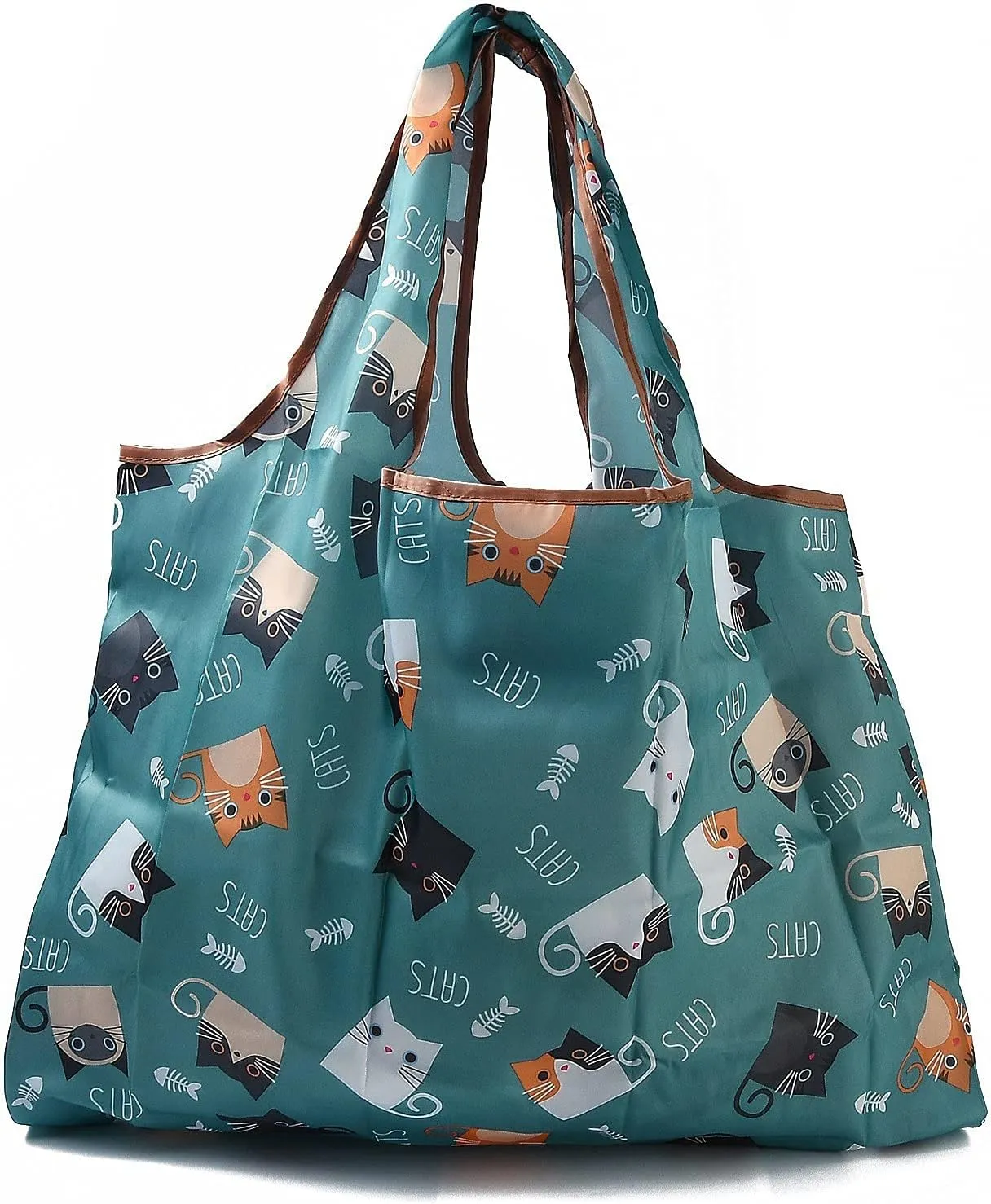 BEEFLYING Foldable Eco-Friendly Nylon Grocery Bags Foldable Reusable Waterproof Shopping Tote Bags