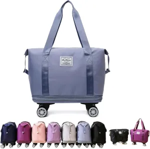 Beente Travel Bag With Wheels,Carry on Duffle Bag with Wheels, 2025 New Large Capacity Travel Bag - Universal Wheel Removable (Royal Blue)