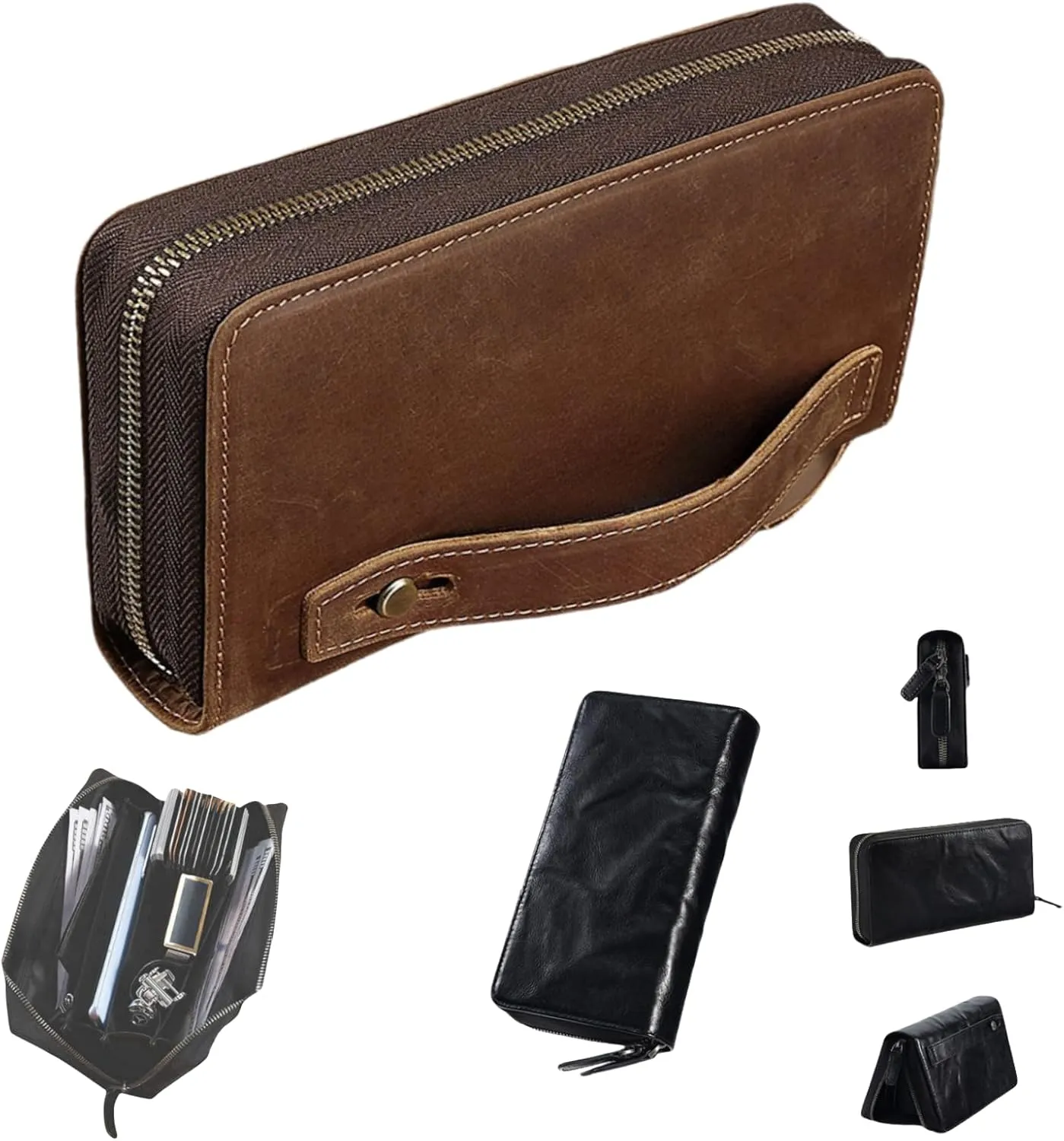 Belluvi Bag for Men, Belluvi Clutch Men, Belluvi Bag Wallet for Men, Anti-Theft, Large Capacity, Multiple Card Slots