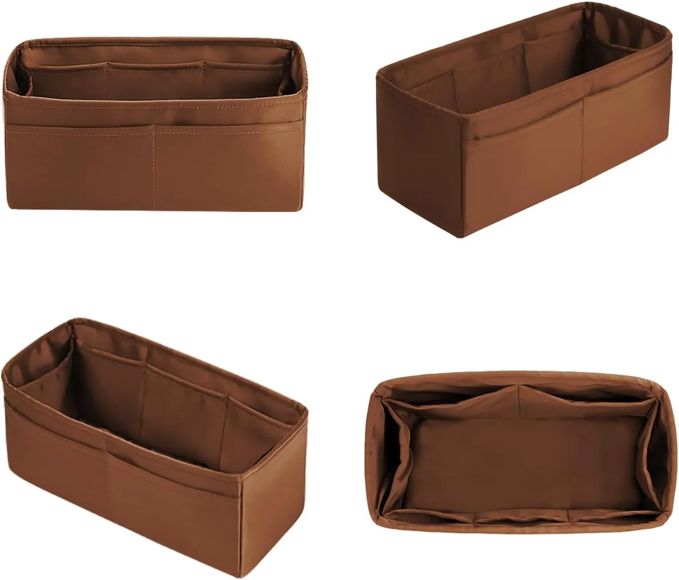 Birkin 35 Insert Bag Insert Compatible with Hermes Birkin Bag, Silky Bag Shaper for Birkin 35, Lightweight and Soft Touch Inner Bag (Gold, Birkin35)