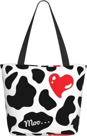 Black Geometric Tote Bag Women Reusable Shopping Bags Shoulder Bag Portable Storage HandBags