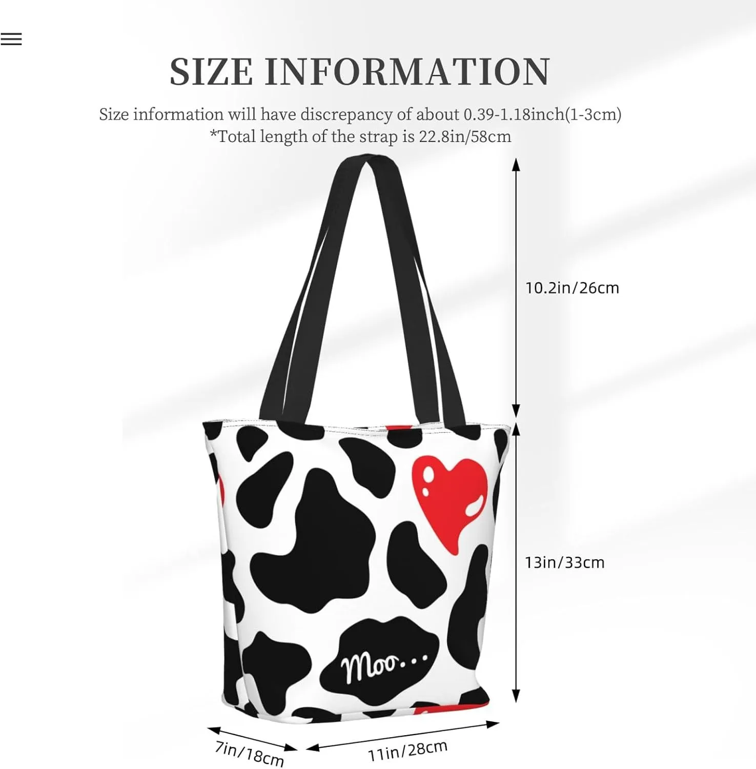 Black Geometric Tote Bag Women Reusable Shopping Bags Shoulder Bag Portable Storage HandBags