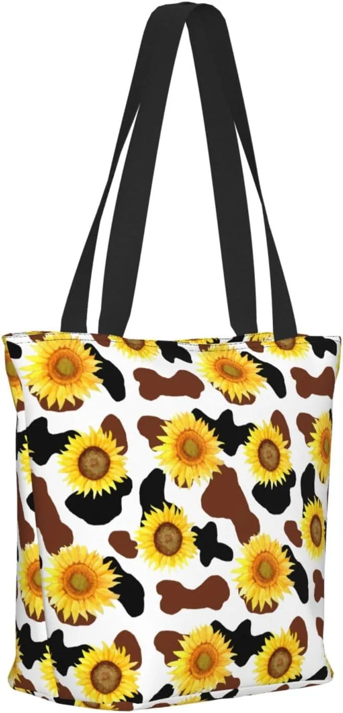 Black Geometric Tote Bag Women Reusable Shopping Bags Shoulder Bag Portable Storage HandBags