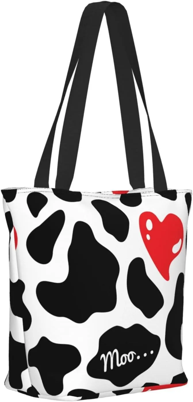 Black Geometric Tote Bag Women Reusable Shopping Bags Shoulder Bag Portable Storage HandBags