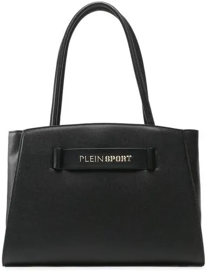 Black Polyurethane Handbag