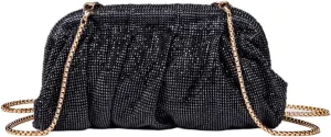 Bling Rhinestone Purse Bags Dumpling Clutch Purses for Women Formal Wedding Party Prom Evening Handbags