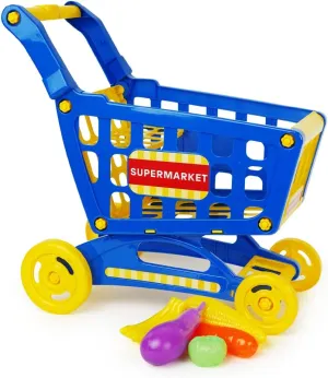 Boley Educational Toy Shopping Cart - Supermarket Playset with Included Grocery Cart Toy and Pretend Food Accessories - Perfect for Kids, Children, Toddlers Learning Development
