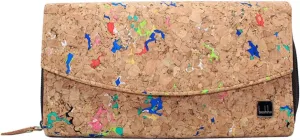 boshiho Natural Cork Wallet - Large Capacity Smart Phone Long Clutch Purse for Women Vegan Gift