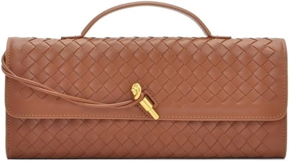 Braided Bag Shoulder Horizontal Clutch Bag Ladies Crossbody Bag