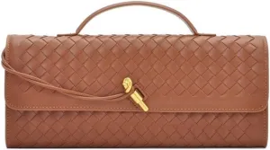 Braided Bag Shoulder Horizontal Clutch Bag Ladies Crossbody Bag