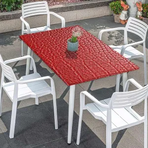 Brown Elastic Edge Fitted Table Cloth, Crocodile Skin Designer Themed Art Polyester Fitted Waterproof Outdoor Tablecloth Animal Print Fits up 5 Foot Tables