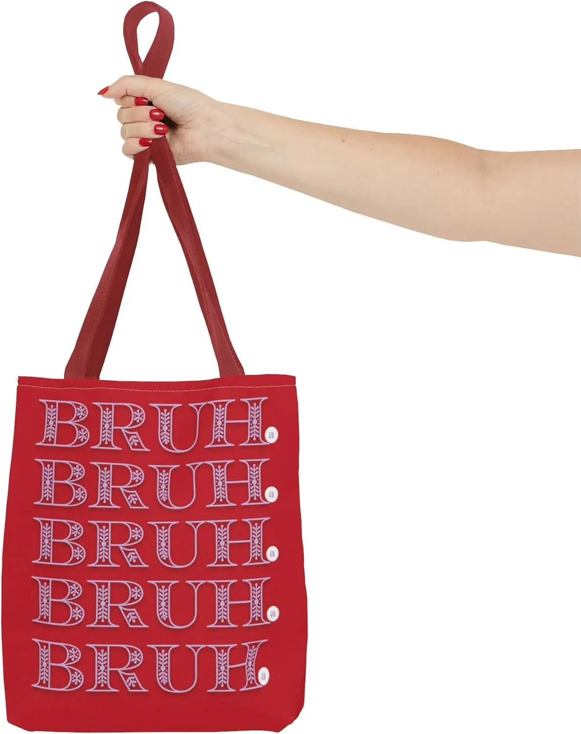 Bruh Tote Bag Chic for Everyday Carry, Eco-Friendly Shopper Bag, Unique Vocabulary Art