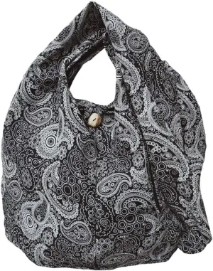 BTP! Thai Cotton Hippie Hobo Sling Crossbody Bag eco Friendly Shopping bag Paisley Print Large