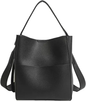 Bucket Tote Purses for Women Designer PU Leather Shoulder Crossbody Bag Large Top Handle Satchel