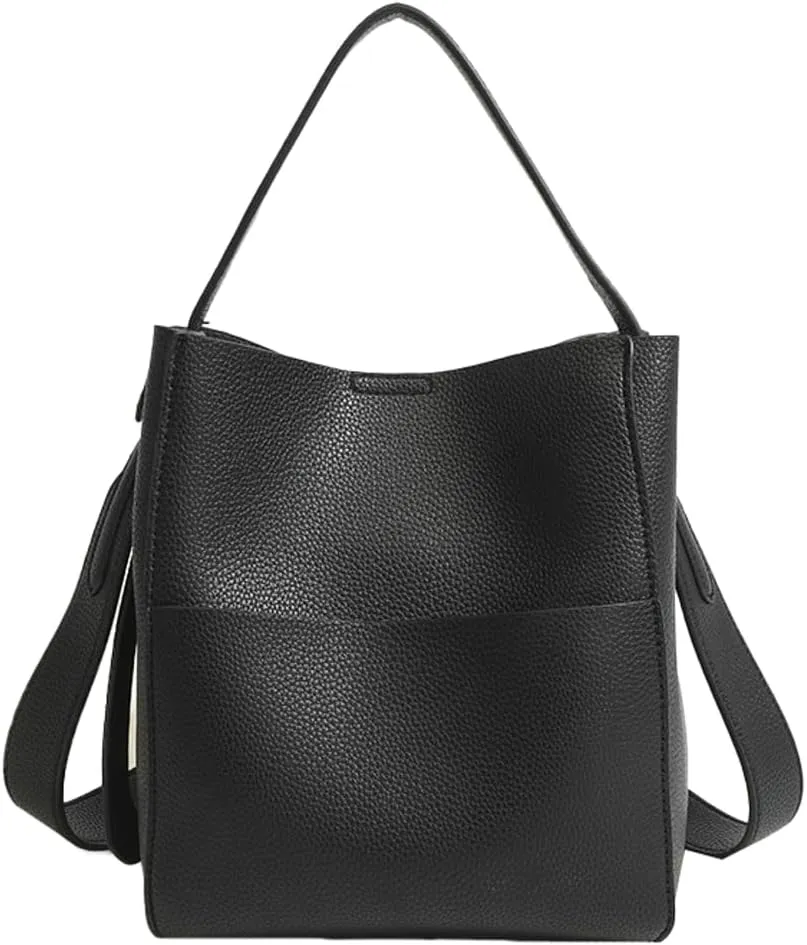 Bucket Tote Purses for Women Designer PU Leather Shoulder Crossbody Bag Large Top Handle Satchel