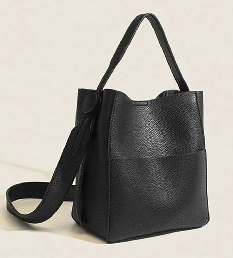 Bucket Tote Purses for Women Designer PU Leather Shoulder Crossbody Bag Large Top Handle Satchel