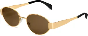 BUTABY Retro Oval Sunglasses for Women Men Designer Trendy Sun Glasses Classic Shades UV400 Protection
