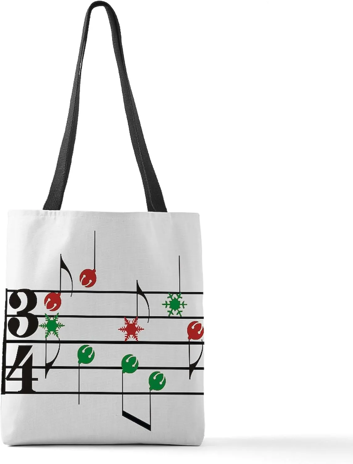 CafePress Christmas Music 1 Polyester Tote Bag 16"x16"