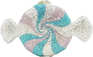 Candy Shape Clutch Purse Shining Crystal Evening Bags Luxury Rhinestone Handbags for Prom Cocktail Party