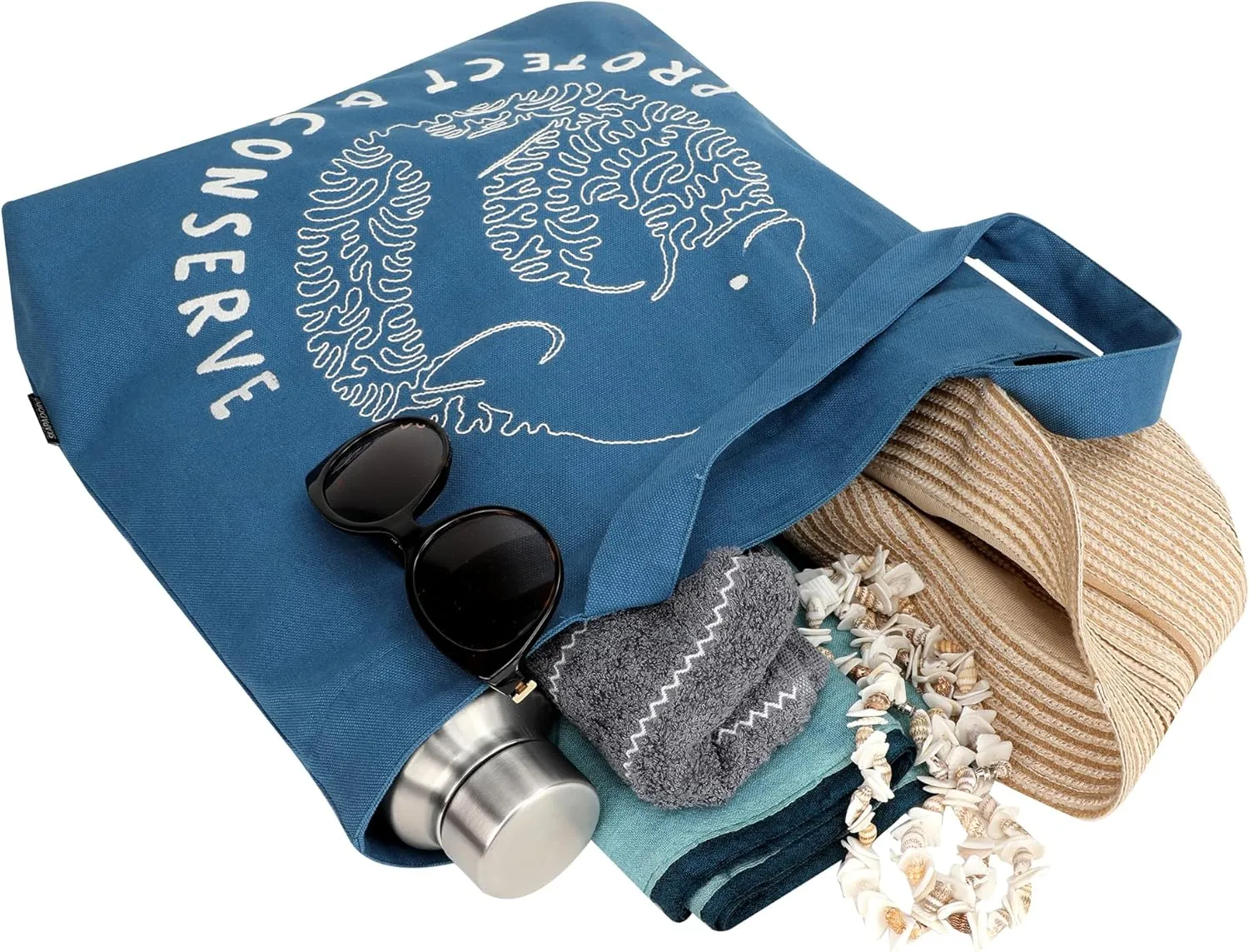 Canvas Big Zip Printed Handbag Tote, Cotton, Inner Pocket, Ecofriendly Bags for Women, Shopping Bag, Easy to Wash