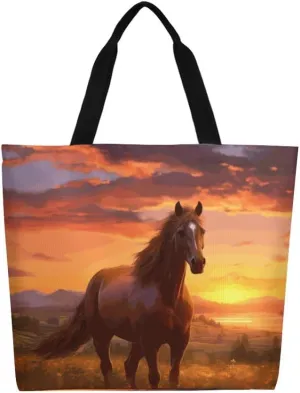 Canvas Tote Bag - Large Women's Casual Shoulder Handbag - Reusable Beach & Shopping Grocery Bag for Outdoors