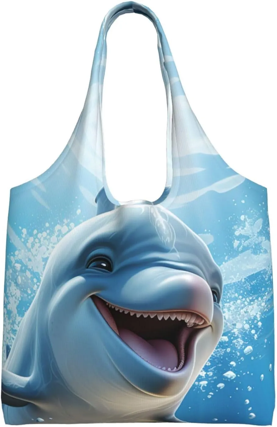 Canvas Tote Bag Lightweight Reusable Grocery Shopping Bag 3D Snake Handbag for Women Men