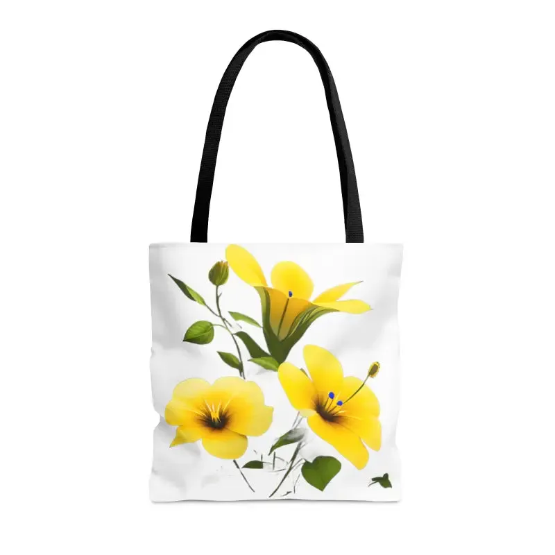 Captivating Yellow Morning Glory Tote Bag