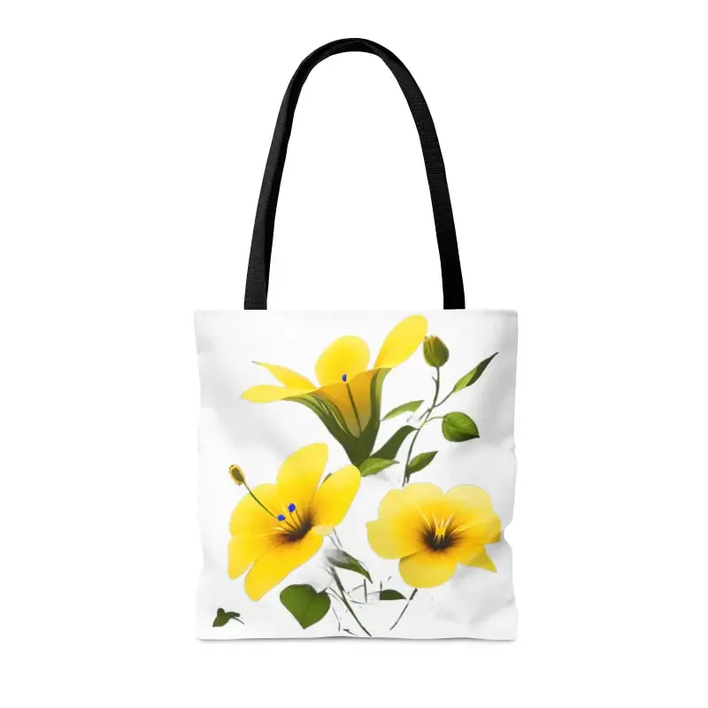 Captivating Yellow Morning Glory Tote Bag