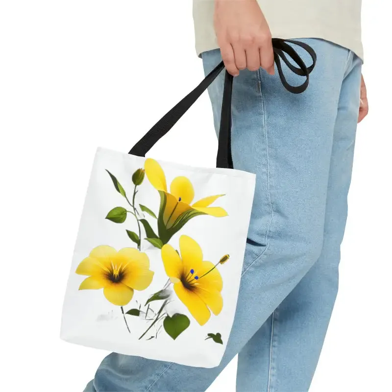 Captivating Yellow Morning Glory Tote Bag