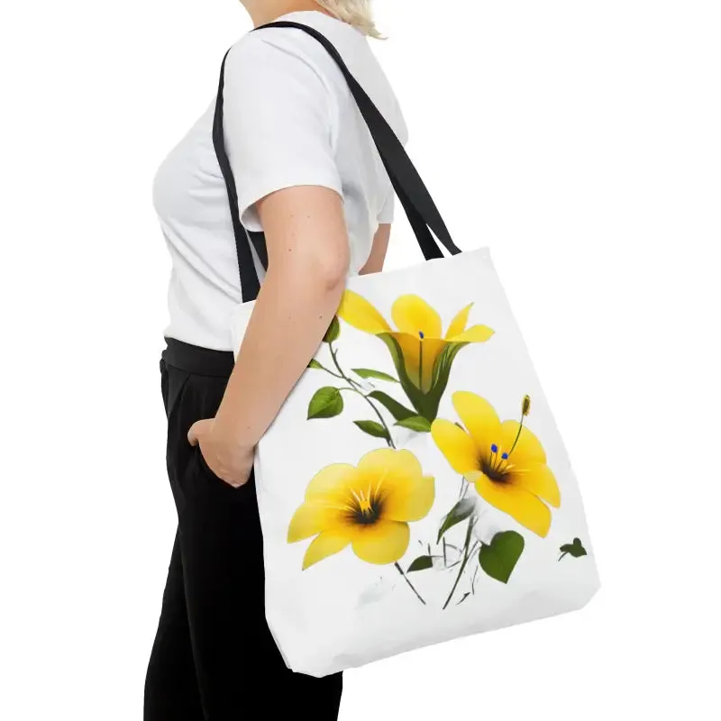 Captivating Yellow Morning Glory Tote Bag