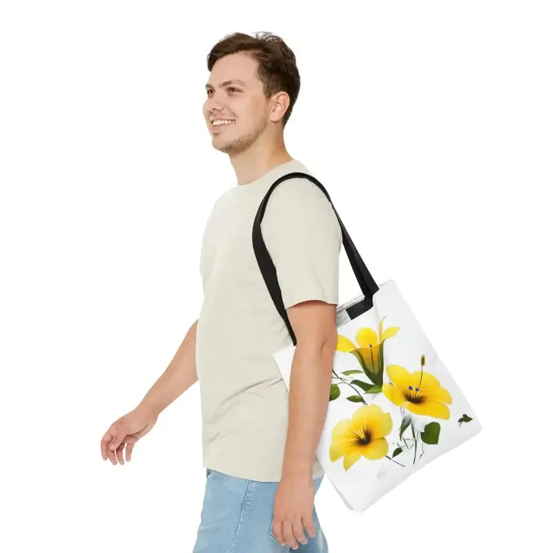 Captivating Yellow Morning Glory Tote Bag