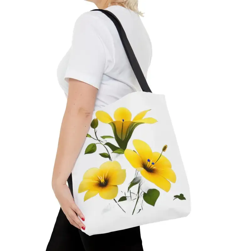 Captivating Yellow Morning Glory Tote Bag
