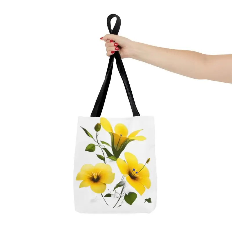 Captivating Yellow Morning Glory Tote Bag