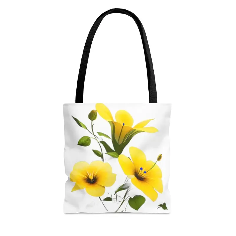 Captivating Yellow Morning Glory Tote Bag