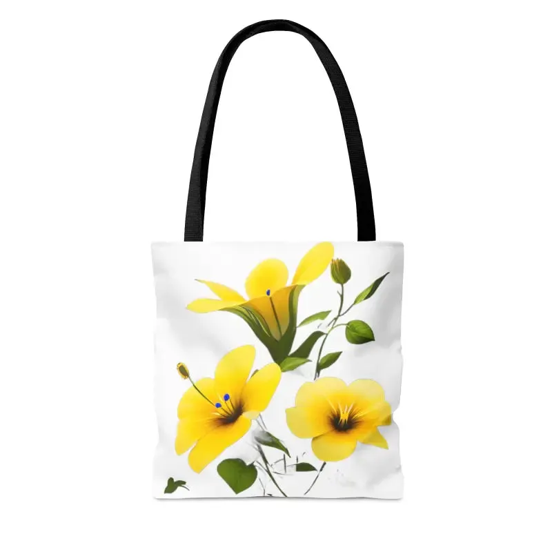 Captivating Yellow Morning Glory Tote Bag