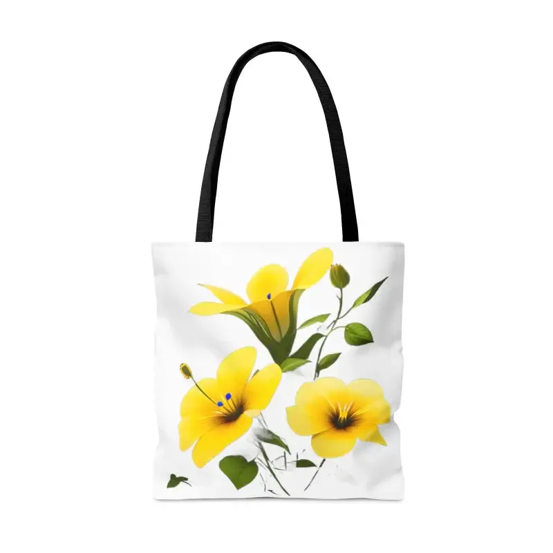 Captivating Yellow Morning Glory Tote Bag