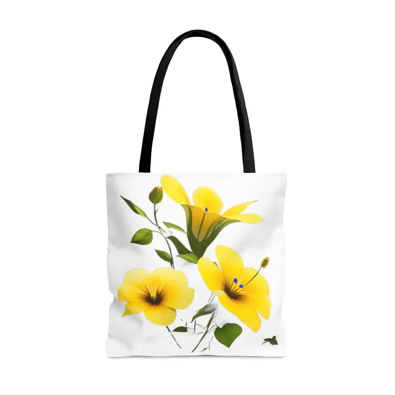 Captivating Yellow Morning Glory Tote Bag