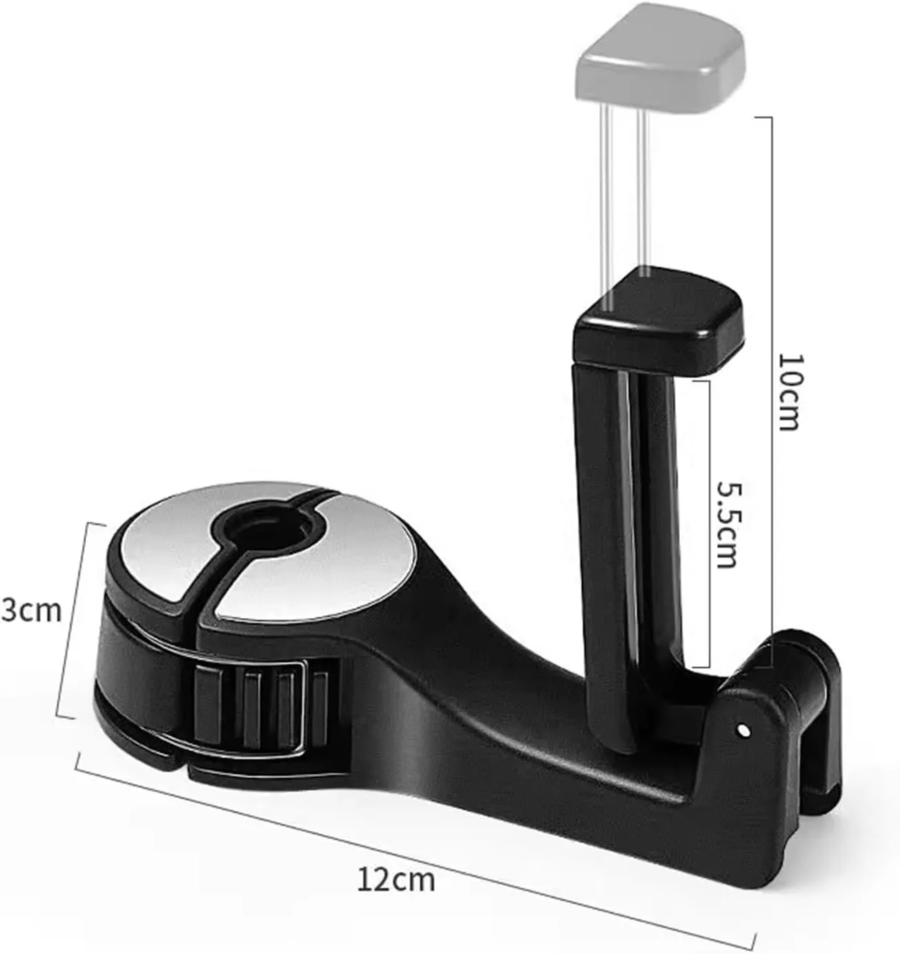 Car Seat Hooks for Dodge Caravan/Coronet/Dart/Journey/Magnum/Nitro/Polara/Viper 4 Pack with Mobile Phone Holder Car Storage Hooks Back Seat Headrest Hanger,B