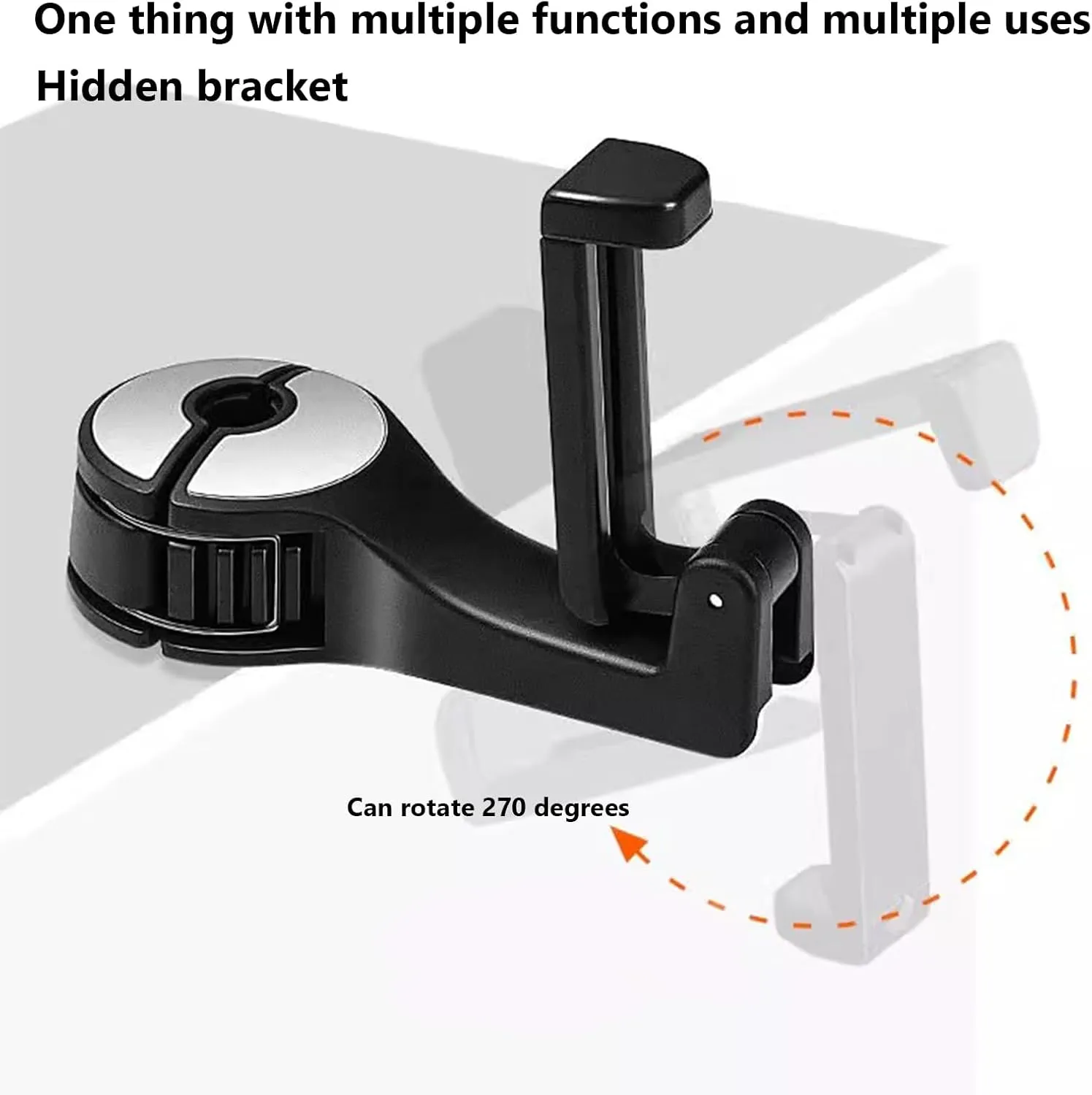 Car Seat Hooks for Dodge Caravan/Coronet/Dart/Journey/Magnum/Nitro/Polara/Viper 4 Pack with Mobile Phone Holder Car Storage Hooks Back Seat Headrest Hanger,B