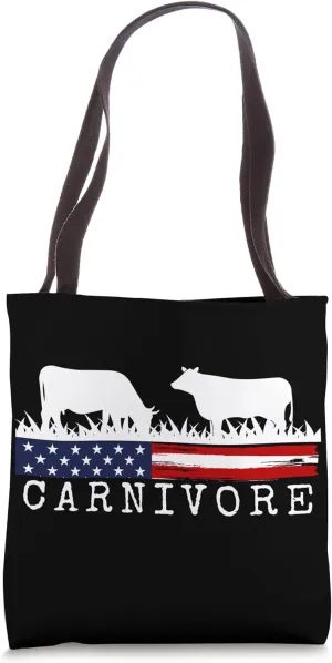 Carnivore American Flag Tote Bag