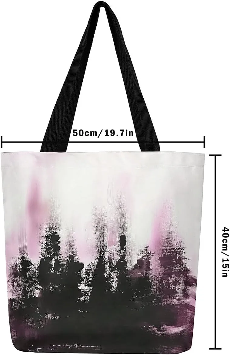 Castle Fairy Violet Canvas Tote Bag for Adults