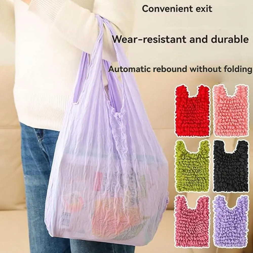 CEAeis Reusable Grocery Bag, Expandable Shopping Bags, Portable Foldable Handheld Pleated Bags for Groceries Travel
